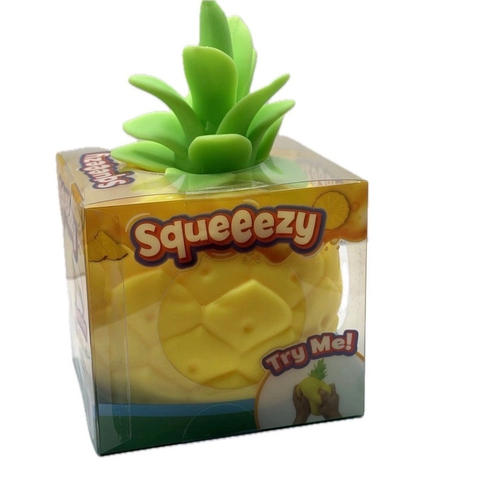 Squeeezy Pineapple Stress Toy Unisex One Size Yellow New Gel Filled Fidget Toy